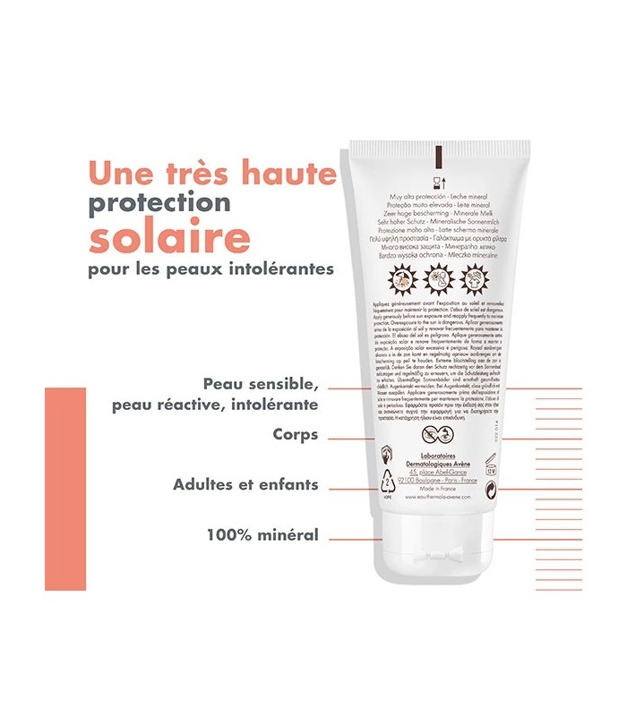 SOLAIRE HAUTE PROTECTION - lait minéral SPF50+ 100 ml