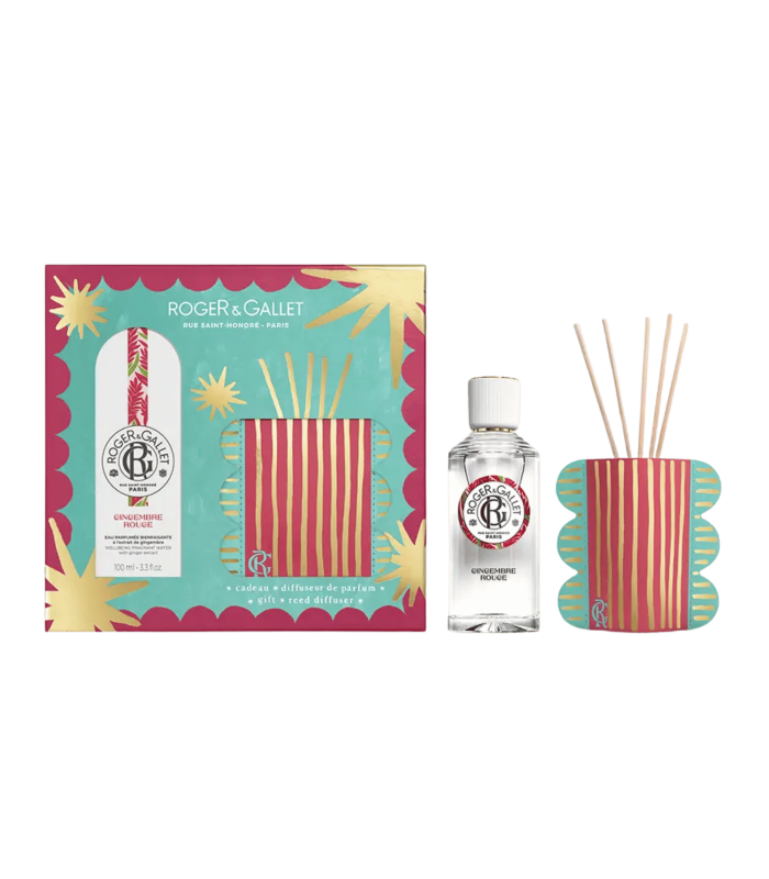 bien-être eau parfumée gingembre rouge - Coffret 100 ml + Désodorisant