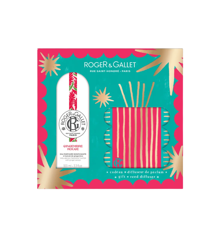 bien-être eau parfumée gingembre rouge - Coffret 100 ml + Désodorisant