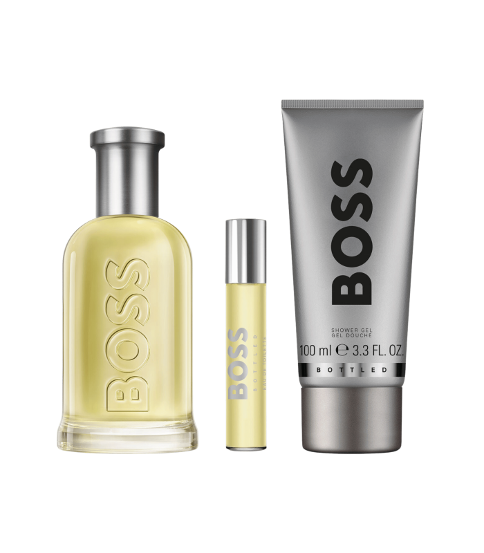 BOSS BOTTLED  - Coffret eau de toilette 100 ml + 10 ml + Gel Douche